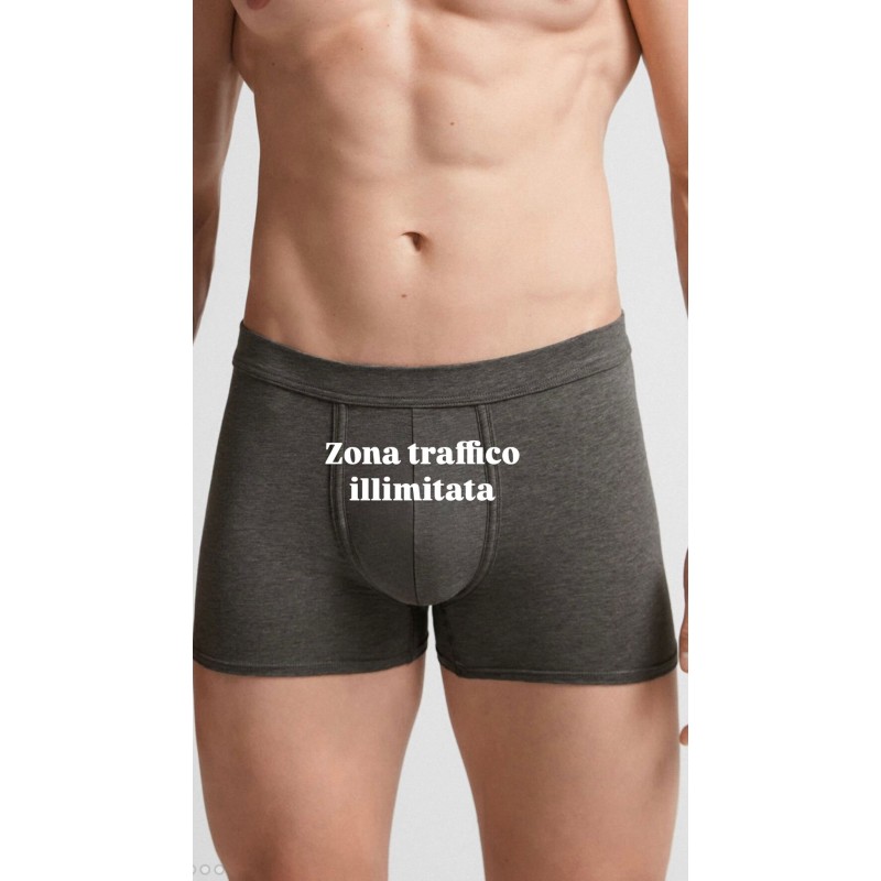 Boxer uomo con scritta