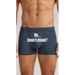Boxer uomo con scritta