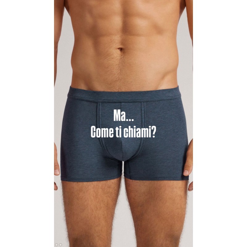 Boxer uomo con scritta